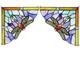 1 Pair Dragonfly Stained Glass Panels Door Window Corner Tiffany Glass Materi