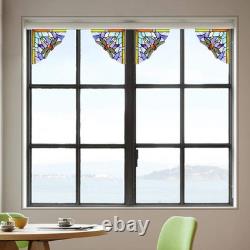 1 Pair Dragonfly Stained Glass Panels Door Window Corner Tiffany Glass Materi