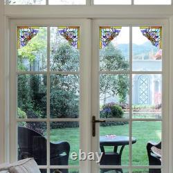 1 Pair Dragonfly Stained Glass Panels Door Window Corner Tiffany Glass Materi