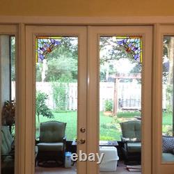 1 Pair Dragonfly Stained Glass Panels Door Window Corner Tiffany Glass Materi