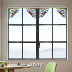 1 Pair Dragonfly Stained Glass Panels Door Window Corner Tiffany Glass Materi