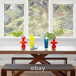 1 Pair Dragonfly Stained Glass Panels Door Window Corner Tiffany Glass Materi