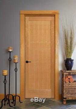 1 Panel Flat Mission / Shaker Stain Grade Pine Solid Core Interior Wood Doors
