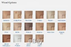 1 Panel Primed Flat Mission Shaker Stile & Rail Solid Core Wood Doors Door Slabs
