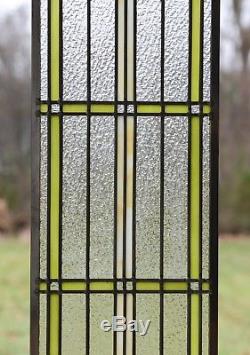 10 x 35.25 Handcrafted Ginkgo stained glass window panel