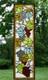 10 x 36 Handcrafted stained glass window panel flower Grape with Vine WL240