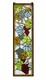 10 x 36 Handcrafted stained glass window panel flower Grape with Vine WLTH240