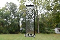 10 x 36 Stunning Handcrafted All Clear stained glass Beveled window panel