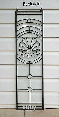 10 x 36 Stunning Handcrafted All Clear stained glass Beveled window panel