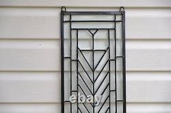 10 x 36 Stunning Handcrafted stained glass Clear Beveled window panel