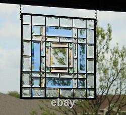 100 % beveles Stained Glass Panel 16 1/2 16 1/2HMD