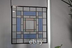 100 % beveles Stained Glass Panel 16 1/2 16 1/2HMD