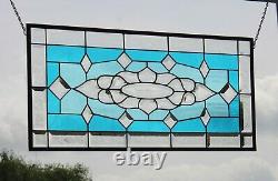 $100off SALE Stained Glass Window Panel 30 3/4x14 3/4