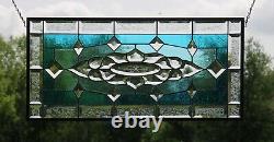 $100off SALE Stained Glass Window Panel 30 3/4x14 3/4