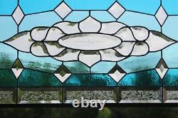 $100off SALE Stained Glass Window Panel 30 3/4x14 3/4