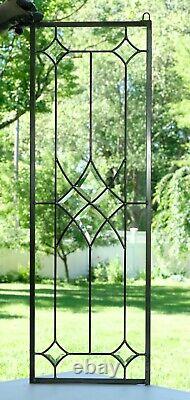 11 x 33 Stunning Handcrafted stained glass Clear Beveled window panel