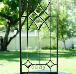 11 x 33 Stunning Handcrafted stained glass Clear Beveled window panel