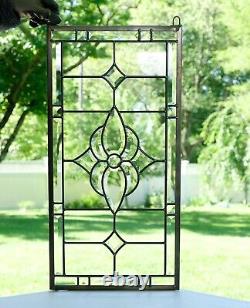 12 x 24 Stunning Handcrafted stained glass Clear Beveled window panel