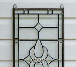 12 x 24 Stunning Handcrafted stained glass Clear Beveled window panel