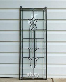 12 x 32 Stunning Handcrafted stained glass Clear Beveled window panel