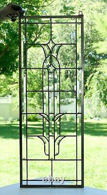 12 x 32 Stunning Handcrafted stained glass Clear Beveled window panel