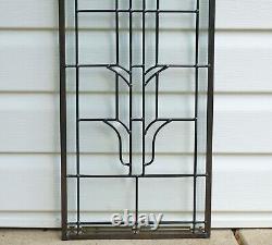 12 x 32 Stunning Handcrafted stained glass Clear Beveled window panel