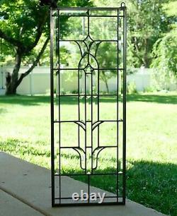 12 x 32 Stunning Handcrafted stained glass Clear Beveled window panel