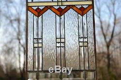 17 x 34 Stained Beveled clear window panel FRANK LLOYD WRIGHT TREE OF LIFE