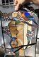 18.5 x 12 Leaded Stained Glass Blue Birds Panel Sun Catcher Tiffany Style