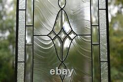 19 x 27 Stunning Handcrafted stained glass Clear Beveled window panel