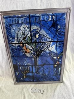 1970's Marc Chagall Stained Glass Panel America Windows Art Institute Of Chicago