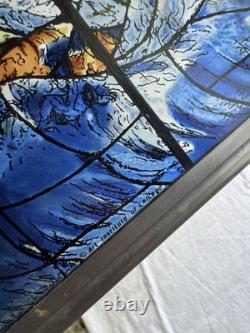 1970's Marc Chagall Stained Glass Panel America Windows Art Institute Of Chicago