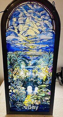 1992 Glassmaster Louis Comfort Reproductionpalms Stained Glass Panel Stunning