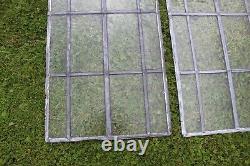 2 Antique/vintage Reclaimed Stained & Textured Glass Window Panels 43x 19 Inches