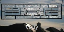 2 Avail- Stained Glass Window Panel-Sidelight/Transom? 36 1/2 X 8 1/2 HMD-US