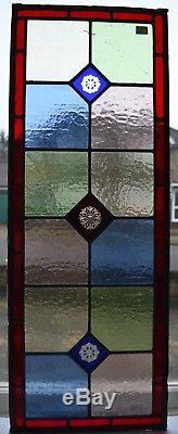 2 British leaded light stained glass window panels (possibly Victorian). R706