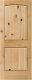 2 Panel Arch Top Knotty Alder Raised V-Groove Solid Core Interior Wood Doors 6'8