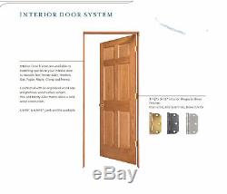 2 Panel Flat Poplar Shaker / Mission Stain Grade Solid Core Wood Interior Doors