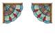 2 Stained Glass Corner Window Panels Handcrafted Victorian Design Tiffany Style