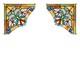2 Stained Glass Corner Window Panels Handcrafted Victorian Design Tiffany Style