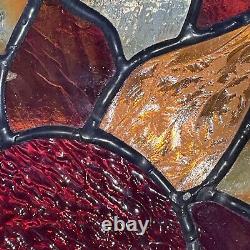 2 Sunburst Stain Glass Window Hangers