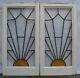 2 art deco stained glass leaded light window panels. R871 DELIVERY OPTIONS