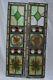 2 leaded light stained glass window panels for restoration/parts. S1093