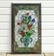 20.25 x 34.25 Flower Tiffany Style stained glass Jeweled window panel