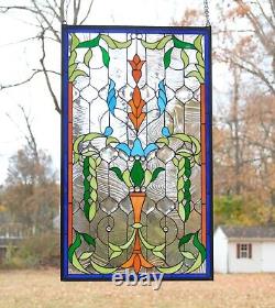 20.25 x 34.25 Stunning Handcrafted stained glass panel