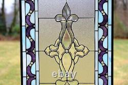 20.25 x 34 Large Handcrafted stained glass Beveled window panel