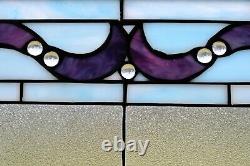 20.25 x 34 Large Handcrafted stained glass Beveled window panel