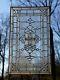 20.5 x 34.5 Stunning Handcrafted stained glass Clear Beveled window panel