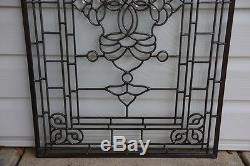 20.5 x 34.5 Stunning Tiffany Style stained glass Clear Beveled window panel
