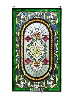 20.5 x 34.75 Large Handcrafted stained glass window panel WL22-154